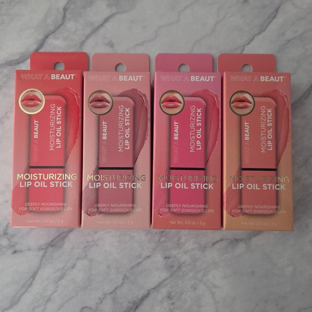 What A Beaut Lip Oil Stick Set, 4 Assorted Shades